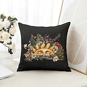 billiga boho stil-Mandala bohemiskt dekorativt kastkuddeöverdrag 1PC sol och måne mjukt kvadratisk soffkuddöverdrag kuddfodral för sovrum vardagsrum soffa stol