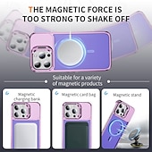 economico Cover per iPhone-telefono Custodia Per iPhone 16 Pro Max Plus iPhone 15 Pro Max Plus iPhone 14 13 12 Pro Max Plus Copertura Posteriore con Supporto Magnetico Supporta la Ricarica Wireless Retrò Metallo