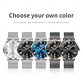 cheap Quartz Watches-OLEVS 5623 Mens Watch Simple Leisure Roman Scale Date Dial Stainless steel Waterproof Quartz Watch Rose Black