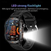 abordables Relojes inteligentes-Reloj inteligente LED para hombres llamada Bluetooth modo multi-deporte monitor de salud Android iOS
