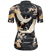 abordables Maillots de mujer-Mujer Maillot de Ciclismo Animal Flor Manga Corta Bicicleta Camiseta Maillot con 3 bolsillos traseros MTB Bicicleta Montaña Secado rápido Diseño Anatómico Capilaridad Transpirable Deportes Negro Rojo