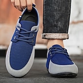 baratos Ténis para Homem-sapatos masculinos casuais com cadarço em bege e azul marinho, design exclusivo em tecido, perfeitos para o estilo e conforto do dia a dia