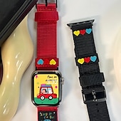 זול להקות Apple Watch-סולו לופ מותאם ל רצועת השעון של Apple Watch 38 מ&quot;מ 40 מ&quot;מ 41 מ&quot;מ 42 מ&quot;מ 44 מ&quot;מ 45 מ&quot;מ 49 מ&quot;מ חמוד מתכוונן קנבאס רצועת שעון חלופית ל iwatch Ultra 2 Series 9 8 7 SE 6 5 4 3 2 1