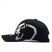 cheap Men&#039;s Baseball Cap-Men&#039;s Baseball Cap Sun Hat Trucker Hat Black Dark Navy Cotton Embroidered Fashion Casual Daily Cool Skulls Skulls Adjustable Sunscreen Breathable