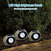 billiga Utomhusspotlights-led solenergi utomhusljus spotlights bärbar vattentät led varmvit/vit spotlight landskapssimulering stenljus för trottoar innergård gräsmatta belysning 1st