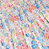 abordables Robes Décontracté-Enfants Fille Robe Fleuri Manche Courte Extérieur Occasionnel Mode Adorable 100% Coton Mi-long Robe Décontractée Robe trapèze Été 4 ans et + Rose Claire Rouge Bleu