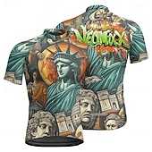billiga Tröjor för män-Herr Cykeltröja Grafisk Kortärmad Cykel T-shirt Tröja med 3 bakfickor Bergscykling Snabb tork Anatomisk design Uppsugande Andningsfunktion sporter Blå Kläder