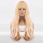 levne Syntetické trendy paruky-Syntetické paruky Vlnitá Curly Weave Vrstvený střih Elegantní ofina na stroji Paruka 22&quot; A1 Umělé vlasy Dámské Klasické Pohodlné Zářící barvy Vícebarevný