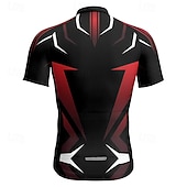cheap Men's Jerseys-Men's Cycling Jersey Geometric Short Sleeve Bike Tee Tshirt Jersey with 3 Rear Pockets Mountain Bike MTB Quick Dry Anatomic Design Wicking Breathable Sports Yellow Red Blue Clothing Apparel