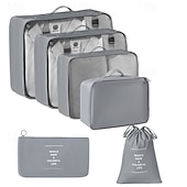 cheap Luggage &amp; Travel Storage-Compression Packing Cubes Set for Travel, Foldable Luggage Organizer Bags, Portable Toiletry and Makeup Bag, Multi-Functional Clothes Storage Pouches for Business Trips and Vacations