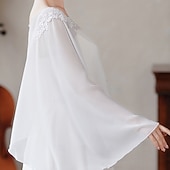 cheap Bridal Wraps-Women&#039;s Wrap Elegant Sleeveless Chiffon Wedding Wraps With Pure Color For Party Spring &amp; Summer