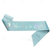 baratos Evento e suprimentos de festa-faixa de decoração para chá de bebê, sálvia &#039;futura mamãe&#039; &amp;Faixas para &quot;futuros pais&quot;, 5 cores com tecido brilhante, presente de maternidade para futuros pais&quot;