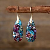 cheap Earrings-Women&#039;s Earrings Classic Drop Stylish Earrings Jewelry Silver / Black / Gold / Black / Silver For Wedding Party 1 Pair