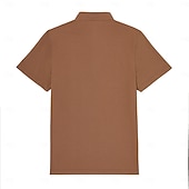voordelige Heren Elite Polo-heren polo trui van zijde katoenmix, formeel werk, geribbelde kraag, korte mouwen, effen kleur, overhemd, zomer, donkergrijs, zwart, wit, kaki, grijs