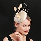 cheap Fascinators-Headdress Fabric Fedora Hat Wedding Birthday Tea Party Horse Race Cocktail Elegant Vintage Cute With Floral Headpiece Headwear