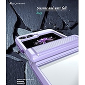 Недорогие Чехлы для Samsung-телефон Кейс для Назначение SSamsung Galaxy Z-флип 6 Z Flip 5 Кейс на заднюю панель Защита от удара Ретро ТПУ ПК