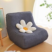baratos Capa do sofá futon.-1pc capa elástica para sofá de chão sem braços capa para sofá preguiçoso relax seersucker capa elástica para sofá único capa de almofada para sala de estar casa