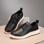cheap Men&#039;s Sneakers-Men&#039;s Navy Blue Leather Oxford Shoes – Classic Lace-Up Dress Shoes for Business &amp; Formal Events