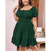levne Šaty-Retro Středověké Renesanční Mini Šaty Flare šaty Nahoře nabírané Elfí Inspirováno Regency Pevná barva Maškarní kostým Dámské Fantazie Plesová maškaráda Dovolená Běžné / Denní Dospělé Šaty Jaro léto