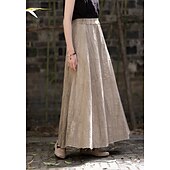 cheap Bottoms-Retro Vintage Medieval Skirt Women&#039;s Masquerade Casual Daily Adults&#039; Skirt
