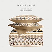 abordables 100% Coton-Housse de couette mandala ethnique taille double ensemble de literie en coton ensembles de lit housse de couette douce légère avec 2 taies d&#039;oreiller pour l&#039;été le printemps
