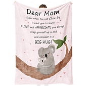 abordables Couvertures et plaids-couverture fête des mères, une lettre à maman, cadeau fête des mères, couverture douce et confortable, cadeau parfait pour maman, motif floral ou cœur, chaud et confortable