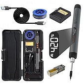 זול כלי יד-ערכת ערכת מלחם חשמלי דיגיטלי USB רב תכליתי אינטליגנטי 300-450 כלי ריתוך הלחמה מתכוונן לטמפרטורה