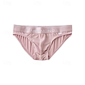 abordables Bóxer de hombre-Hombre 1 pc Bragas básicas Slip Retazos Poliéster Transpirable Suave Cómodo Refranes y citas Tiro Medio Negro Blanco