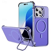 economico Cover per iPhone-telefono Custodia Per iPhone 16 Pro Max Plus iPhone 15 Pro Max Plus iPhone 14 13 12 Pro Max Plus Copertura Posteriore con Supporto Magnetico Supporta la Ricarica Wireless Retrò Metallo