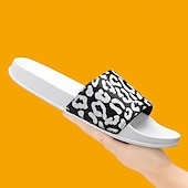 abordables Sandales décontractées-Sandales à enfiler pour homme à imprimé léopard : chaussures décontractées et élégantes pour l&#039;été et les sorties à la plage