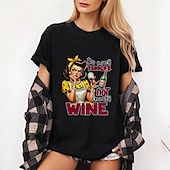 billige Topper-T-skjorte Retro plakat Retro jente Graphic Til Dame Voksne Maskerade Varmstempling Fritid / hverdag