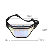 abordables stockage de bagages et de voyage-Sac banane en TPU coloré, sac de poitrine laser pour femme, sac à bandoulière de course en plein air imperméable, sac suspendu en PVC transparent