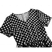 preiswerte Kleider-1950er Retro Vintage Kleid Swing-Kleid Tupfen Kostüm Damen Maskerade Alltagskleidung Junggesellinnenabschiedsparty Erwachsene Kleid Abschlussballkleider