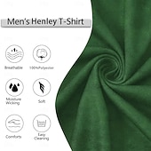 cheap Geometrical-Men's Marble pattern T Shirt Henley Shirt Short Sleeve Designer Retro Vintage Casual Daily Street Summer Spring Green Henley Henley T-Shirt