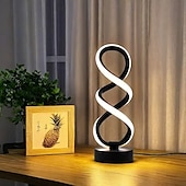 cheap Table Lamps-Modern Spiral LED Table Lamp Adjustable Brightness 3 Color Modes USB Powered Night Light for Bedroom Hall or Office Dormitory Decor Table Lamp
