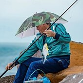 voordelige Zonnebescherming-paraplu hoofddeksel paraplu zonbescherming buiten vissen paraplu hoofddeksel paraplu