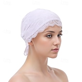billige Bryllupshodeplagg-Hodeplagg Polyester / bomullsblanding Solhatt Turbaner Bryllup Avslappet Med Blonder Blomst Hodeplagg Hodeplagg
