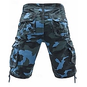 baratos Clássico-Homens Bermuda Cargo Shorts camuflados Calção Shorts de verão Bolso multi Bolso com aba camuflagem Côr Camuflagem Conforto Vestível Comprimento do joelho Ao ar livre Esporte Diário Moda Casual
