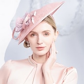 tanie Fascynatory i kapelusze-kapelusze sinamay melonik / kapelusz typu cloche kapelusz przeciwsłoneczny kapelusz spodek wesele przyjęcie herbaciane eleganckie wesele z kokardą kwiatowy nakrycie głowy nakrycie głowy