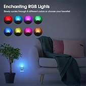 preiswerte Plug-in-Nachtlicht-Acrylförmiges LED-Nachtlicht, Dekoration für Wohnzimmer und Schlafzimmer, Licht mit Farbverlauf, Licht, Augenschutz ohne Flimmern, UK-US-EU-Netzstecker, 1 Stück