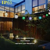 economico Striscie luci ad energia solare-2 pezzi di luci esterne a LED solari, lampadari appesi, lanterne esterne impermeabili con luce che cambia colore per decorazioni per le feste in giardino, balcone, cortile