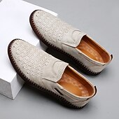 preiswerte Herrenpantoletten &amp; -slipper-Herren Slipper aus braunem Wildleder - atmungsaktive, ausgehöhlte Freizeitschuhe für Sommer und Arbeit