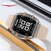 cheap Digital Watches-SKMEI 2409 Waterproof Electronic Watch Luxury Outdoor Countdown Stopwatch Digital Wristwatch For Man Women Calendar Led Light Silicone Watch
