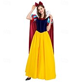 preiswerte Damenkostüme-Schnee und die sieben Freunde Prinzessin Fee Kleid Cosplay Kostüm Umhang Verkleiden for Damen Erwachsene Halloween Karneval Party Leistung