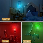 preiswerte Plug-in-Nachtlicht-Acrylförmiges LED-Nachtlicht, Dekoration für Wohnzimmer und Schlafzimmer, Licht mit Farbverlauf, Licht, Augenschutz ohne Flimmern, UK-US-EU-Netzstecker, 1 Stück