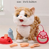 cheap Stuffed Animals-Puppy Toys for Kids Toy Dogs That Walk and Bark Walking Dog Toy for Kids with Leash Interactive Stuffed Puppy with Remote Control for Girls and Boys Aged 3-7 Year Old