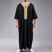 levne Župany-Pánské Společenské oblečení Noční košile Grafické tisky stylové Pohodlné Župany se střihem kimona Domů Denní Polyester Prodyšné Dlouhý rukáv Jaro Černá Bílá