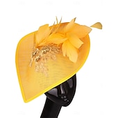abordables Fascinators-Coiffe Tulle Mariage Élégant ancien Avec Plume Casque Couvre-chef