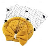 billige Bryllupshodeplagg-Hodeplagg Perle Bryllup Aftenselskap Elegant Bryllup Med Ren Farge Hodeplagg Hodeplagg