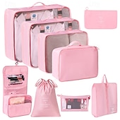 cheap Luggage &amp; Travel Storage-Compression Packing Cubes Set for Travel, Foldable Luggage Organizer Bags, Portable Toiletry and Makeup Bag, Multi-Functional Clothes Storage Pouches for Business Trips and Vacations